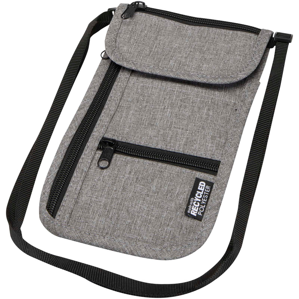 Custodia da viaggio smart in tessuto riciclato certificato GRS Ross personalizzato con logo - Pubblienne