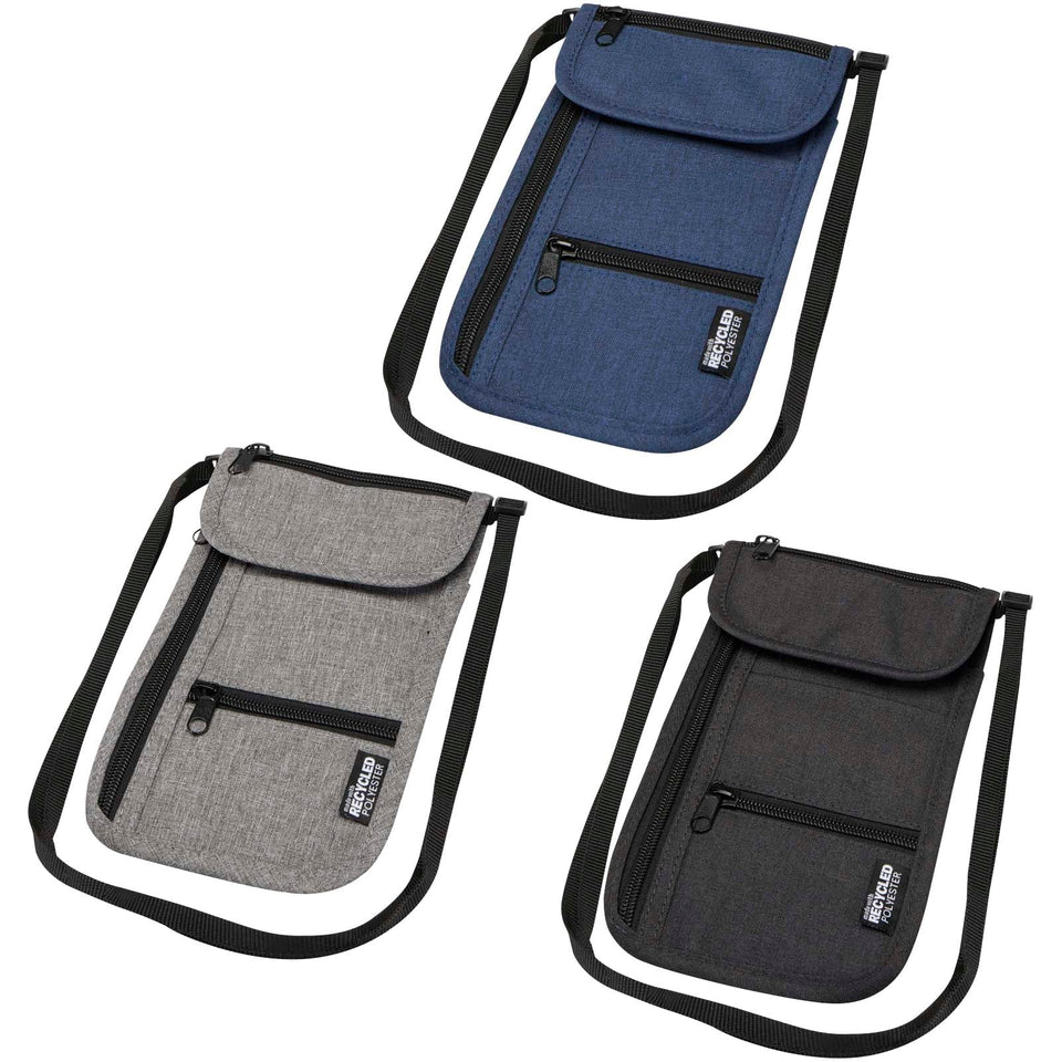 Custodia da viaggio smart in tessuto riciclato certificato GRS Ross personalizzato con logo - Pubblienne