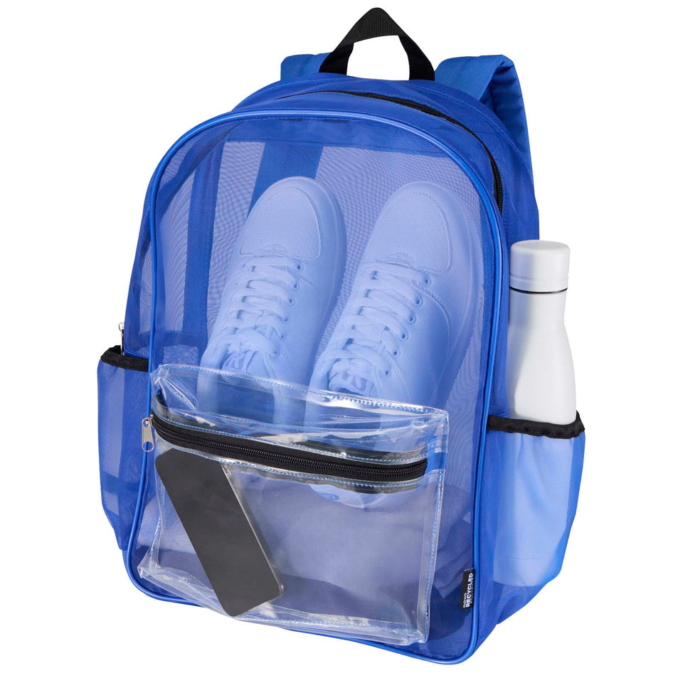 Zaino in materiale riciclato da 18 litri Mesh personalizzato con logo - Pubblienne