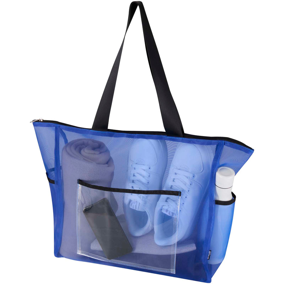 Tote bag in tessuto riciclato da 23 litri Mesh personalizzato con logo - Pubblienne