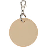Portachiavi con charm a forma rotonda in materiale riciclato certificato GRS Resi Plus personalizzato con logo - Pubblienne