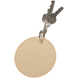 Portachiavi con charm a forma rotonda in materiale riciclato certificato GRS Resi Plus personalizzato con logo - Pubblienne