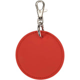 Portachiavi con charm a forma rotonda in materiale riciclato certificato GRS Resi Plus personalizzato con logo - Pubblienne