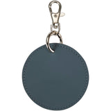 Portachiavi con charm a forma rotonda in materiale riciclato certificato GRS Resi Plus personalizzato con logo - Pubblienne