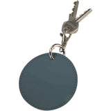 Portachiavi con charm a forma rotonda in materiale riciclato certificato GRS Resi Plus personalizzato con logo - Pubblienne