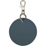 Portachiavi con charm a forma rotonda in materiale riciclato certificato GRS Resi Plus personalizzato con logo - Pubblienne