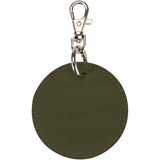 Portachiavi con charm a forma rotonda in materiale riciclato certificato GRS Resi Plus personalizzato con logo - Pubblienne