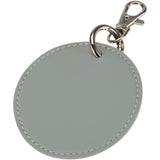 Portachiavi con charm a forma rotonda in materiale riciclato certificato GRS Resi Plus personalizzato con logo - Pubblienne