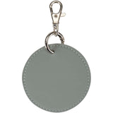 Portachiavi con charm a forma rotonda in materiale riciclato certificato GRS Resi Plus personalizzato con logo - Pubblienne
