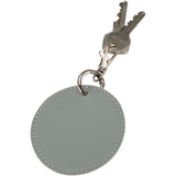 Portachiavi con charm a forma rotonda in materiale riciclato certificato GRS Resi Plus personalizzato con logo - Pubblienne