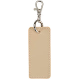 Portachiavi con charm a forma rettangolare in materiale riciclato certificato GRS Resi Plus personalizzato con logo - Pubblienne