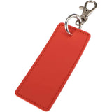 Portachiavi con charm a forma rettangolare in materiale riciclato certificato GRS Resi Plus personalizzato con logo - Pubblienne