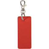 Portachiavi con charm a forma rettangolare in materiale riciclato certificato GRS Resi Plus personalizzato con logo - Pubblienne