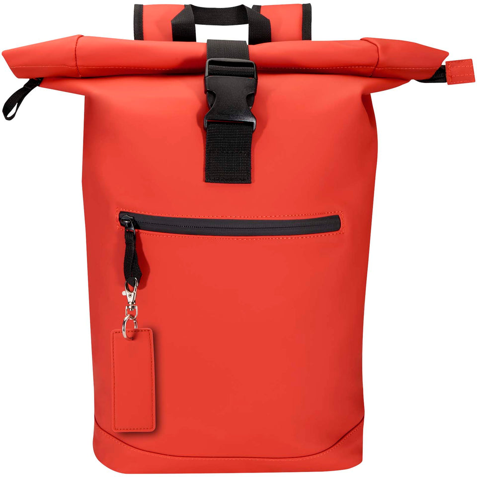 Portachiavi con charm a forma rettangolare in materiale riciclato certificato GRS Resi Plus personalizzato con logo - Pubblienne