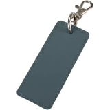 Portachiavi con charm a forma rettangolare in materiale riciclato certificato GRS Resi Plus personalizzato con logo - Pubblienne