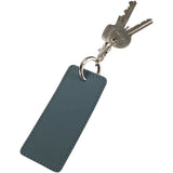Portachiavi con charm a forma rettangolare in materiale riciclato certificato GRS Resi Plus personalizzato con logo - Pubblienne
