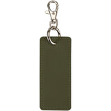 Portachiavi con charm a forma rettangolare in materiale riciclato certificato GRS Resi Plus personalizzato con logo - Pubblienne