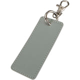 Portachiavi con charm a forma rettangolare in materiale riciclato certificato GRS Resi Plus personalizzato con logo - Pubblienne