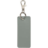 Portachiavi con charm a forma rettangolare in materiale riciclato certificato GRS Resi Plus personalizzato con logo - Pubblienne