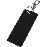 Portachiavi con charm a forma rettangolare in materiale riciclato certificato GRS Resi Plus personalizzato con logo - Pubblienne