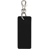 Portachiavi con charm a forma rettangolare in materiale riciclato certificato GRS Resi Plus personalizzato con logo - Pubblienne