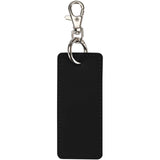 Portachiavi con charm a forma rettangolare in materiale riciclato certificato GRS Resi Plus personalizzato con logo - Pubblienne