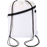 Borsa con coulisse in RPET con tasca frontale con cerniera Oriole - 5L personalizzato con logo - Pubblienne