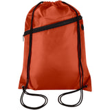Borsa con coulisse in RPET con tasca frontale con cerniera Oriole - 5L personalizzato con logo - Pubblienne