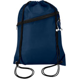 Borsa con coulisse in RPET con tasca frontale con cerniera Oriole - 5L personalizzato con logo - Pubblienne