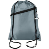 Borsa con coulisse in RPET con tasca frontale con cerniera Oriole - 5L personalizzato con logo - Pubblienne