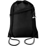 Borsa con coulisse in RPET con tasca frontale con cerniera Oriole - 5L personalizzato con logo - Pubblienne