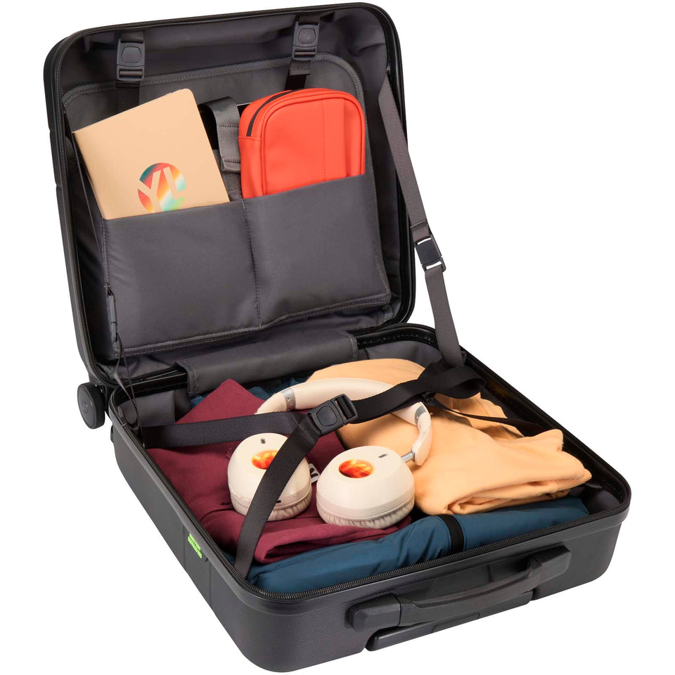 Trolley per laptop da 16” in materiale riciclato GRS Rover - 30L personalizzato con logo - Pubblienne