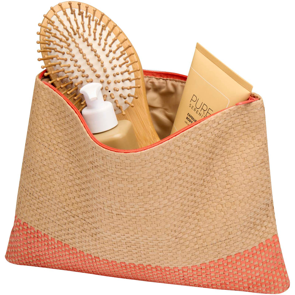 Pochette in carta paglia con cerniera Rythm - 3L personalizzato con logo - Pubblienne