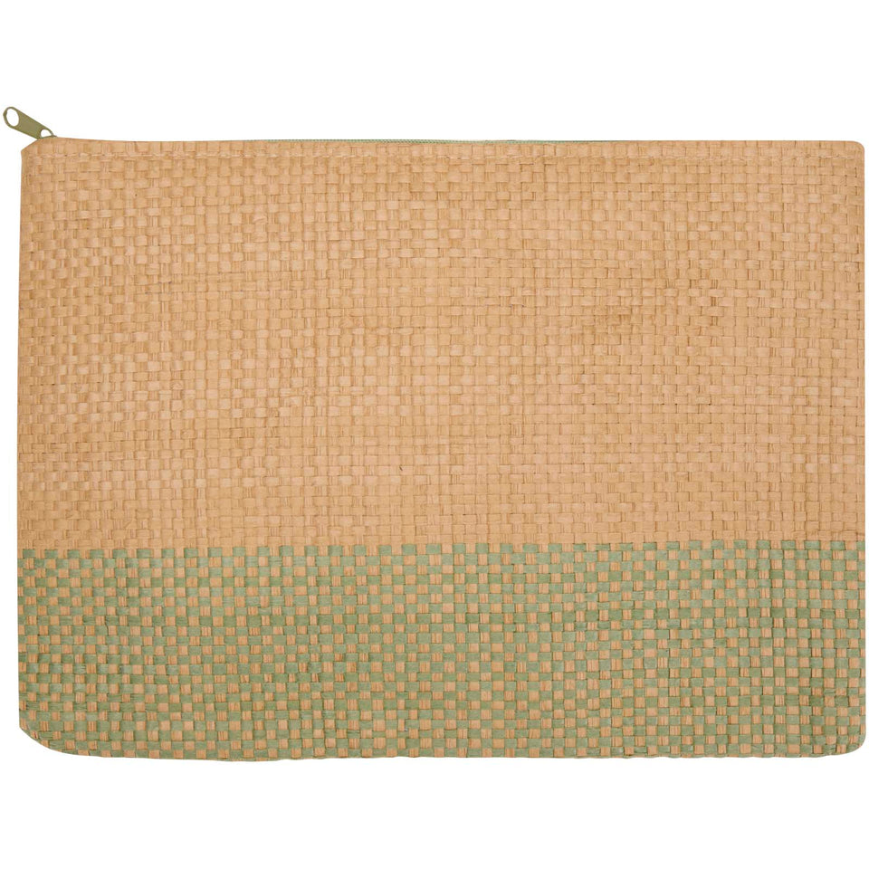 Pochette in carta paglia con cerniera Rythm - 3L personalizzato con logo - Pubblienne