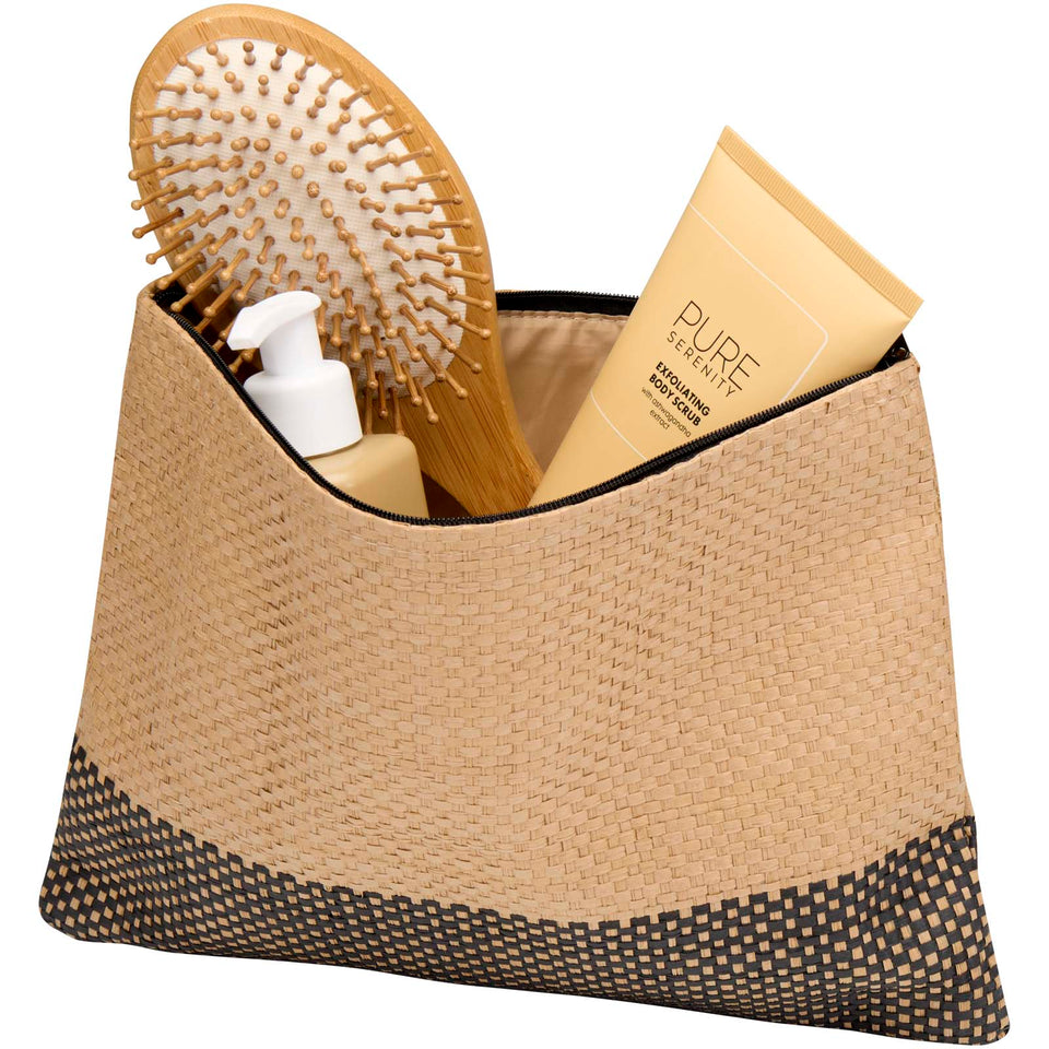 Pochette in carta paglia con cerniera Rythm - 3L personalizzato con logo - Pubblienne