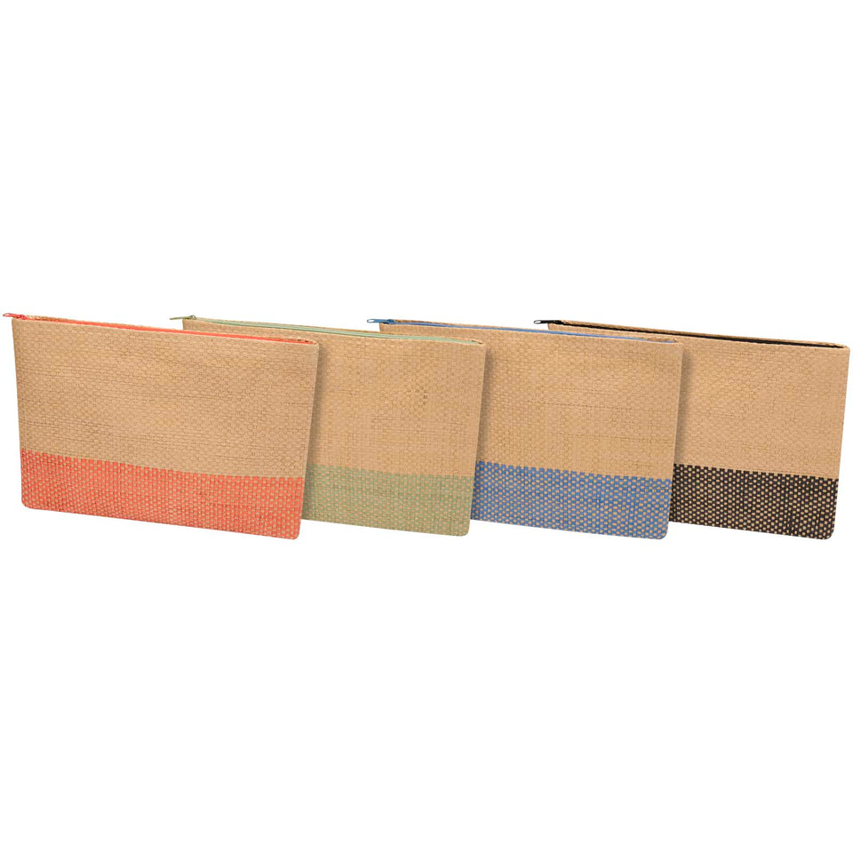 Pochette in carta paglia con cerniera Rythm - 3L personalizzato con logo - Pubblienne