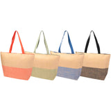 Borsa tote grande in carta paglia con cerniera Rhythm - 21L personalizzato con logo - Pubblienne