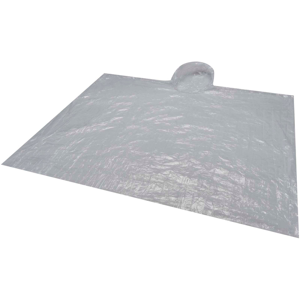 Poncho in contenitore rotondo di plastica con moschettone Fog personalizzato con logo - Pubblienne