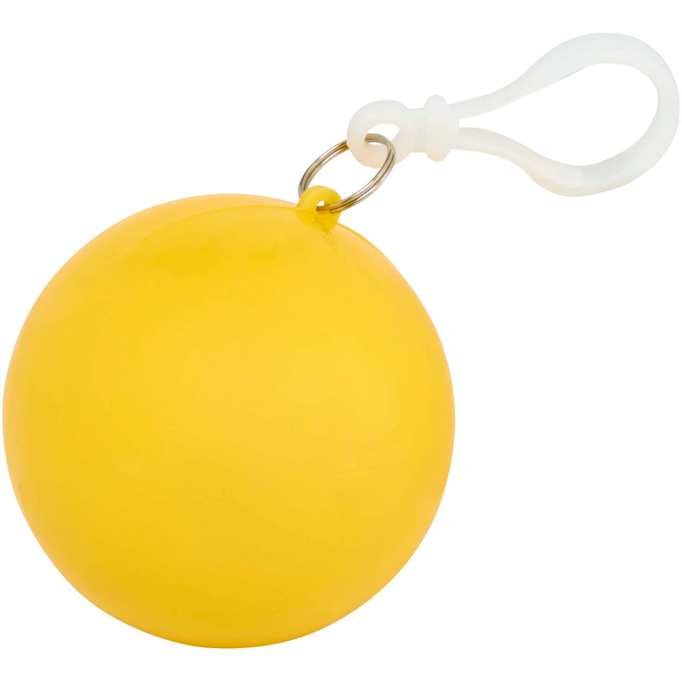 Poncho in contenitore rotondo di plastica con moschettone Fog personalizzato con logo - Pubblienne