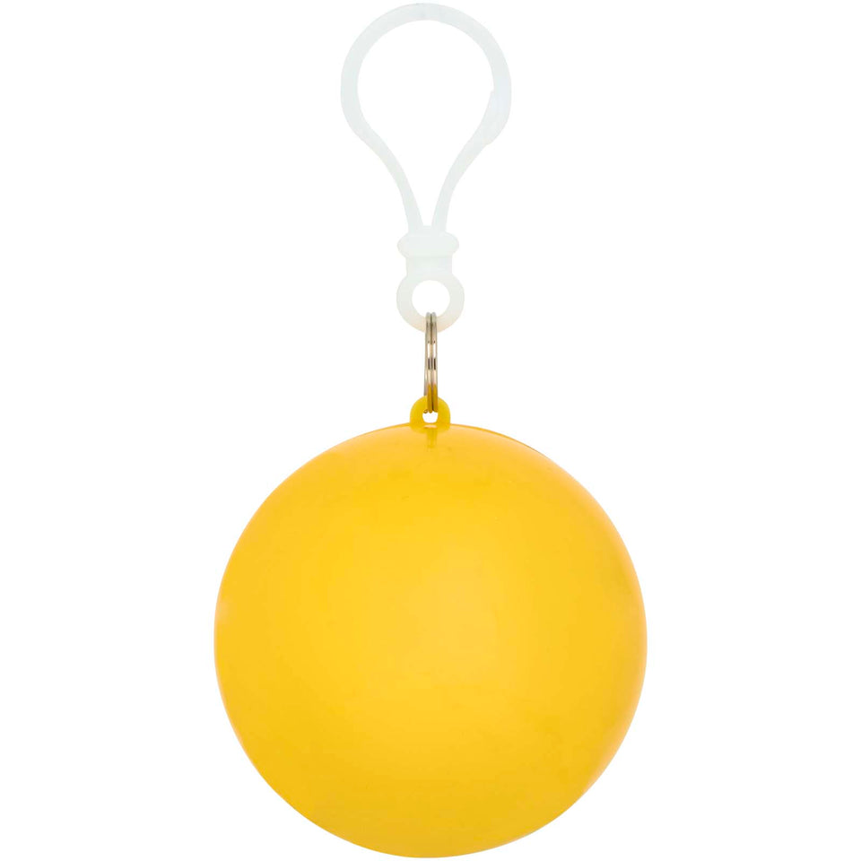 Poncho in contenitore rotondo di plastica con moschettone Fog personalizzato con logo - Pubblienne