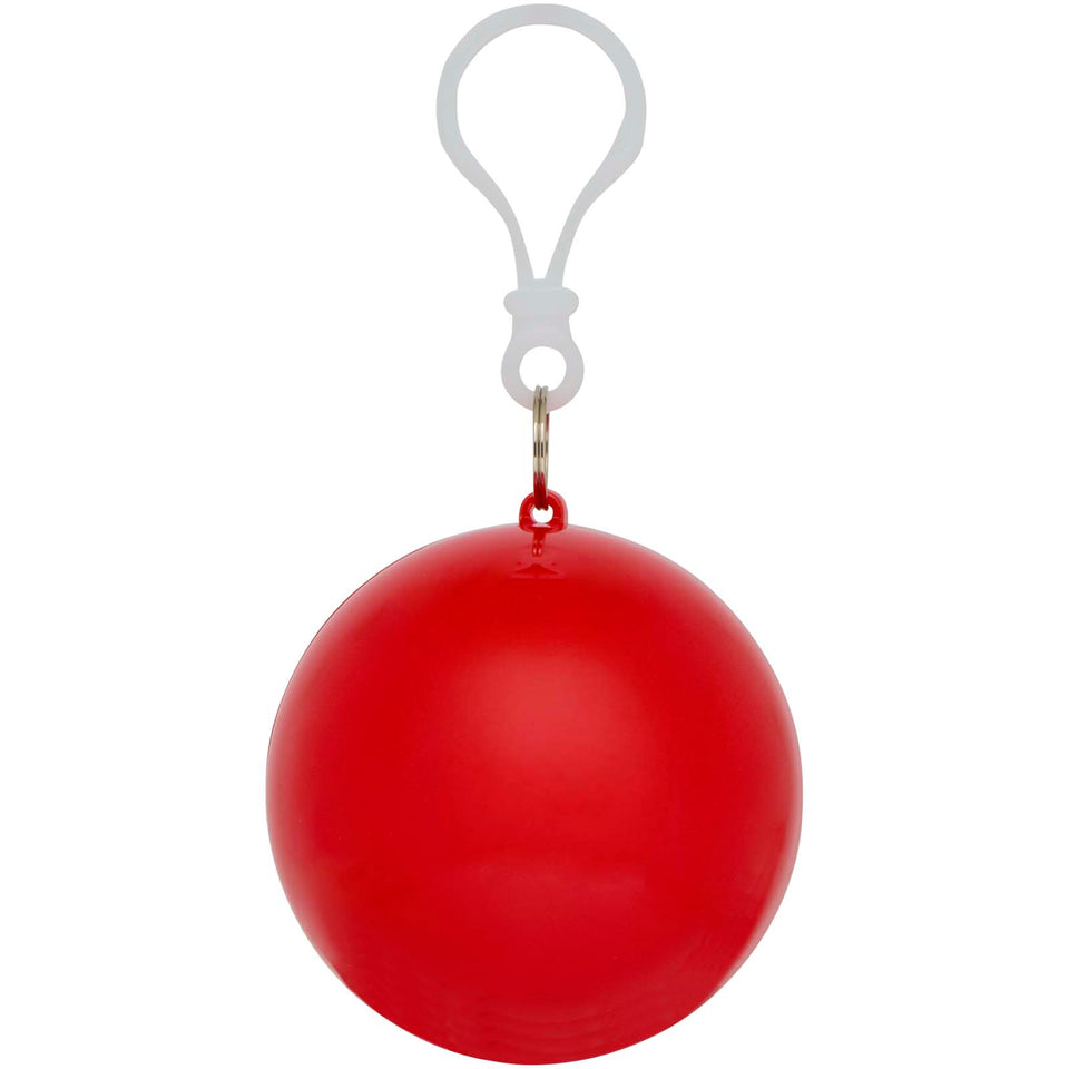 Poncho in contenitore rotondo di plastica con moschettone Fog personalizzato con logo - Pubblienne