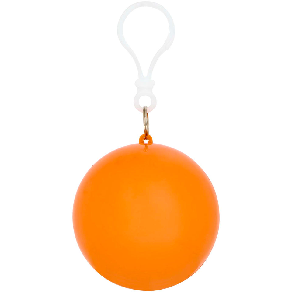 Poncho in contenitore rotondo di plastica con moschettone Fog personalizzato con logo - Pubblienne