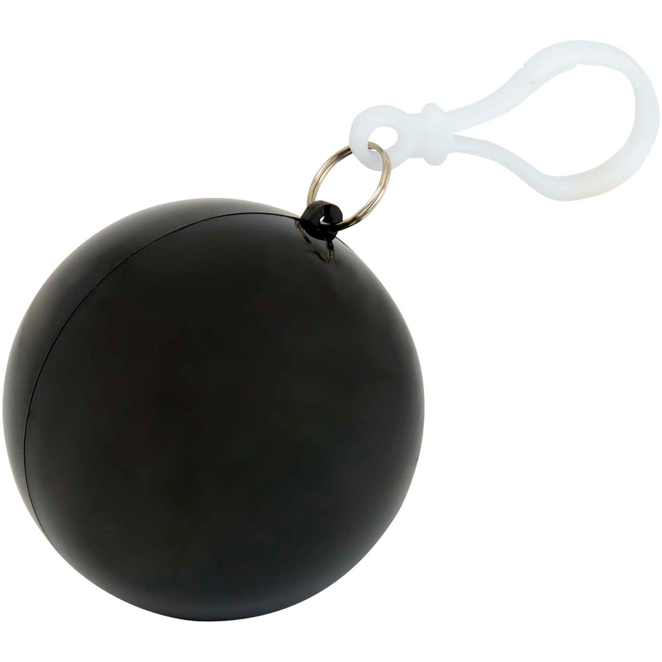 Poncho in contenitore rotondo di plastica con moschettone Fog personalizzato con logo - Pubblienne