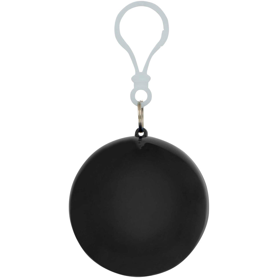 Poncho in contenitore rotondo di plastica con moschettone Fog personalizzato con logo - Pubblienne