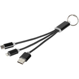 Cavo di ricarica 3 in 1 Metal con clip personalizzato con logo - Pubblienne