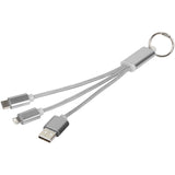 Cavo di ricarica 3 in 1 Metal con clip personalizzato con logo - Pubblienne