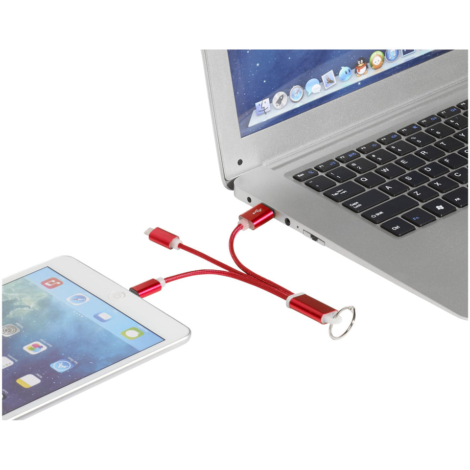 Cavo di ricarica 3 in 1 Metal con clip personalizzato con logo - Pubblienne