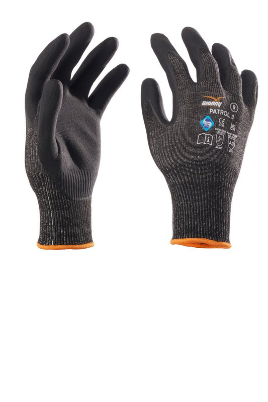 PATROL 3 GUANTO ANTITAGLIO FILATO HPPE 13G POLSINO PAYPER personalizzato con logo - Pubblienne