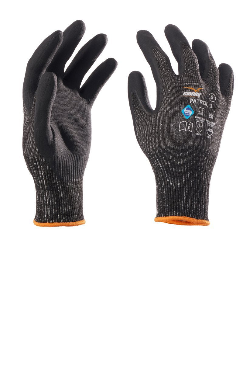 PATROL 3 GUANTO ANTITAGLIO FILATO HPPE 13G POLSINO PAYPER personalizzato con logo - Pubblienne