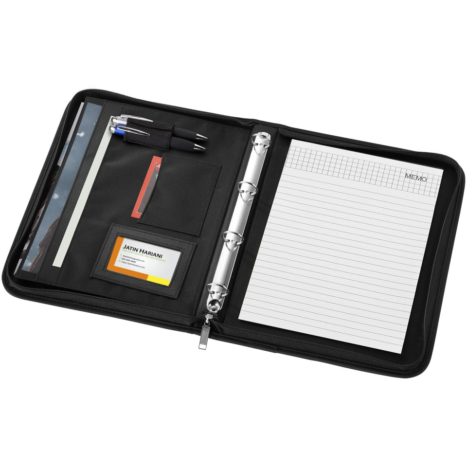 Portadocumenti A4 deluxe con cerniera Stanford personalizzato con logo - Pubblienne
